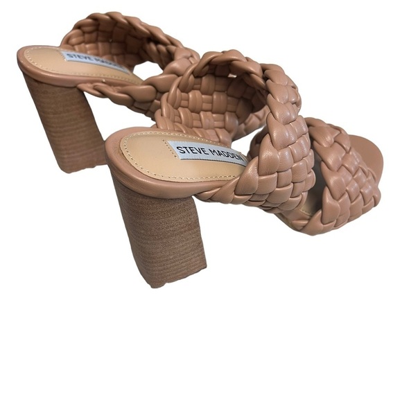Steve Madden Tan Braided Twist Open Toe Sandals 7 - Picture 9 of 11